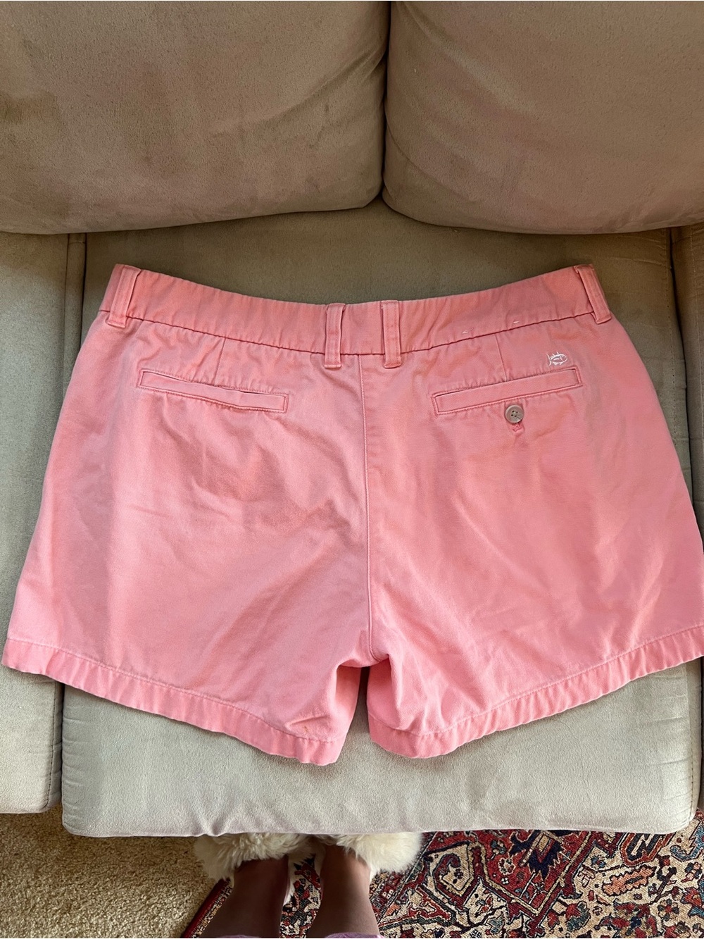 Southern Tide Coral Pink Women's Chino Shorts - Picture 2 of 5